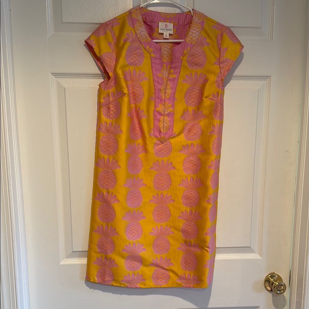 Julie Brown Yellow and Pink Pineapple Dress